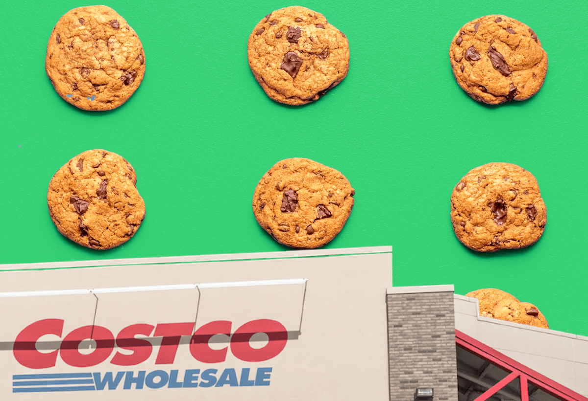 Chocolate chip cookies, green, groceries, Costco